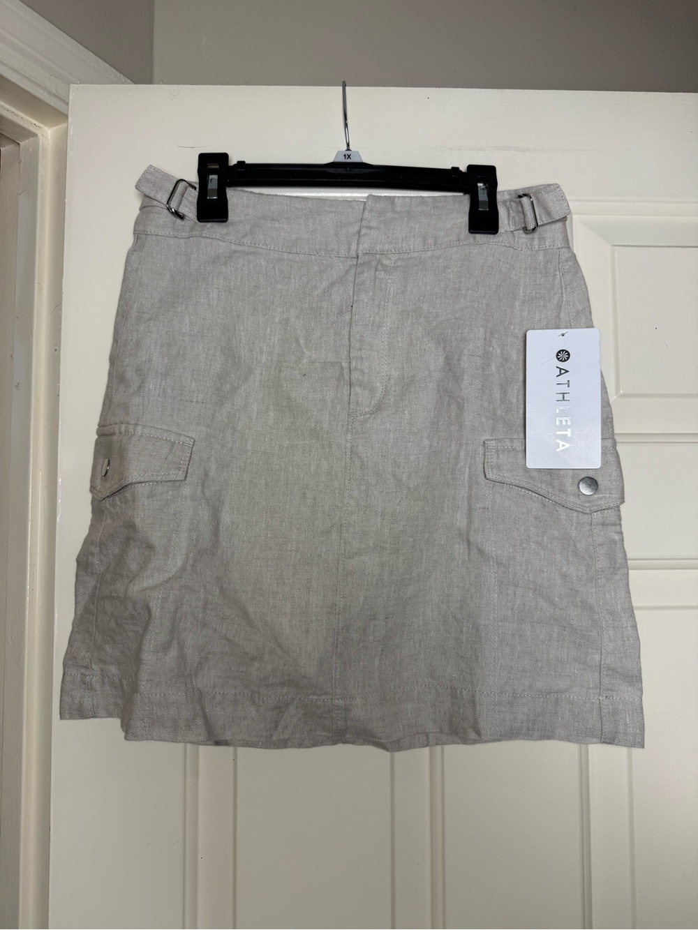Athleta Voyager linen‎ cargo mini skirt
